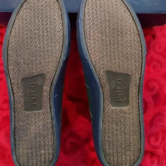 New Polo Ralph Lauren Solomon Canvas Shoes Suicide USA Flag Sui Ski Men's 14D - Picture 6 of 10